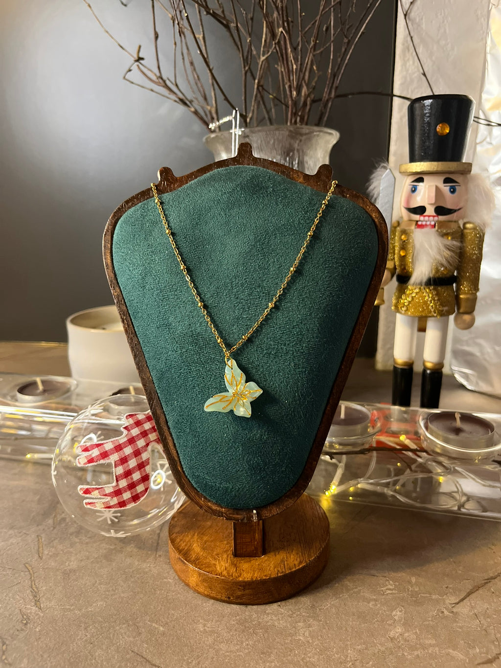 Collier "Papillon Jade"