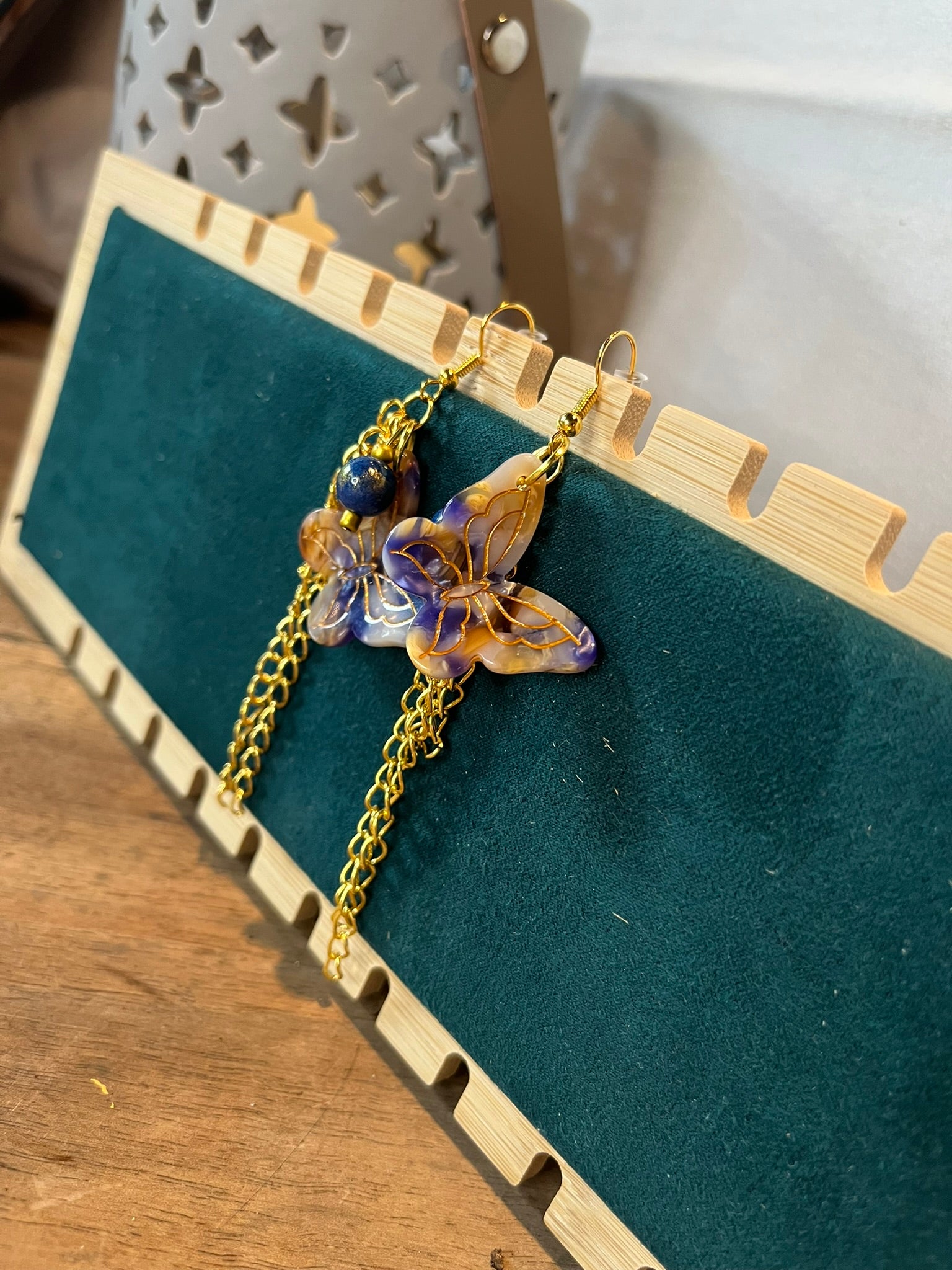 Boucles d'Oreilles "Papillon d'Or"